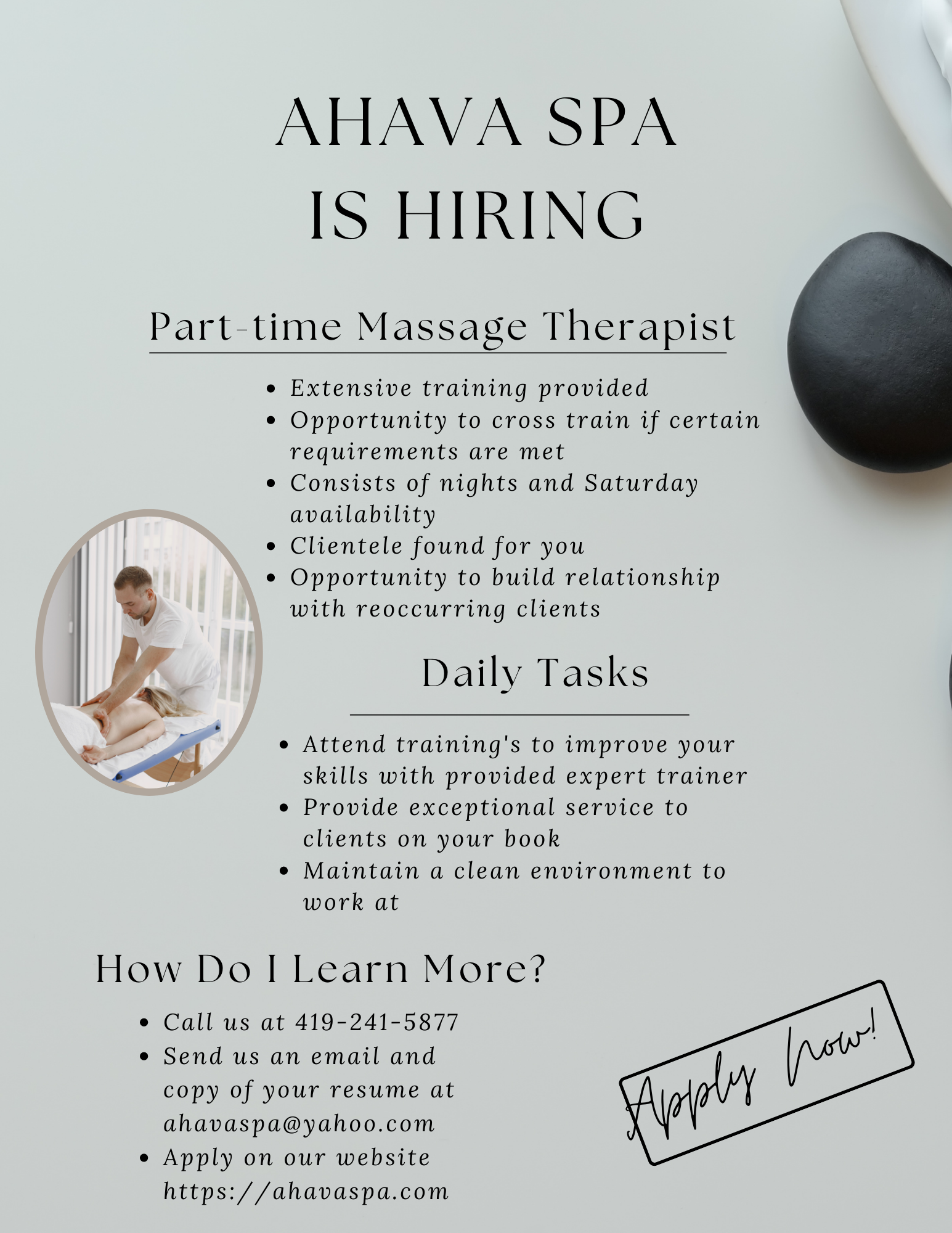 Massage Therapist Flyer